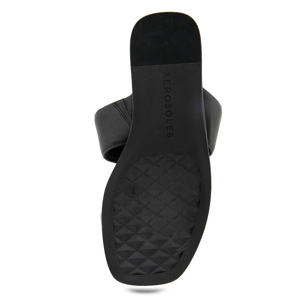 Женские босоножки на танкетке Aerosoles Barry, цвет Black Leather — фото 3