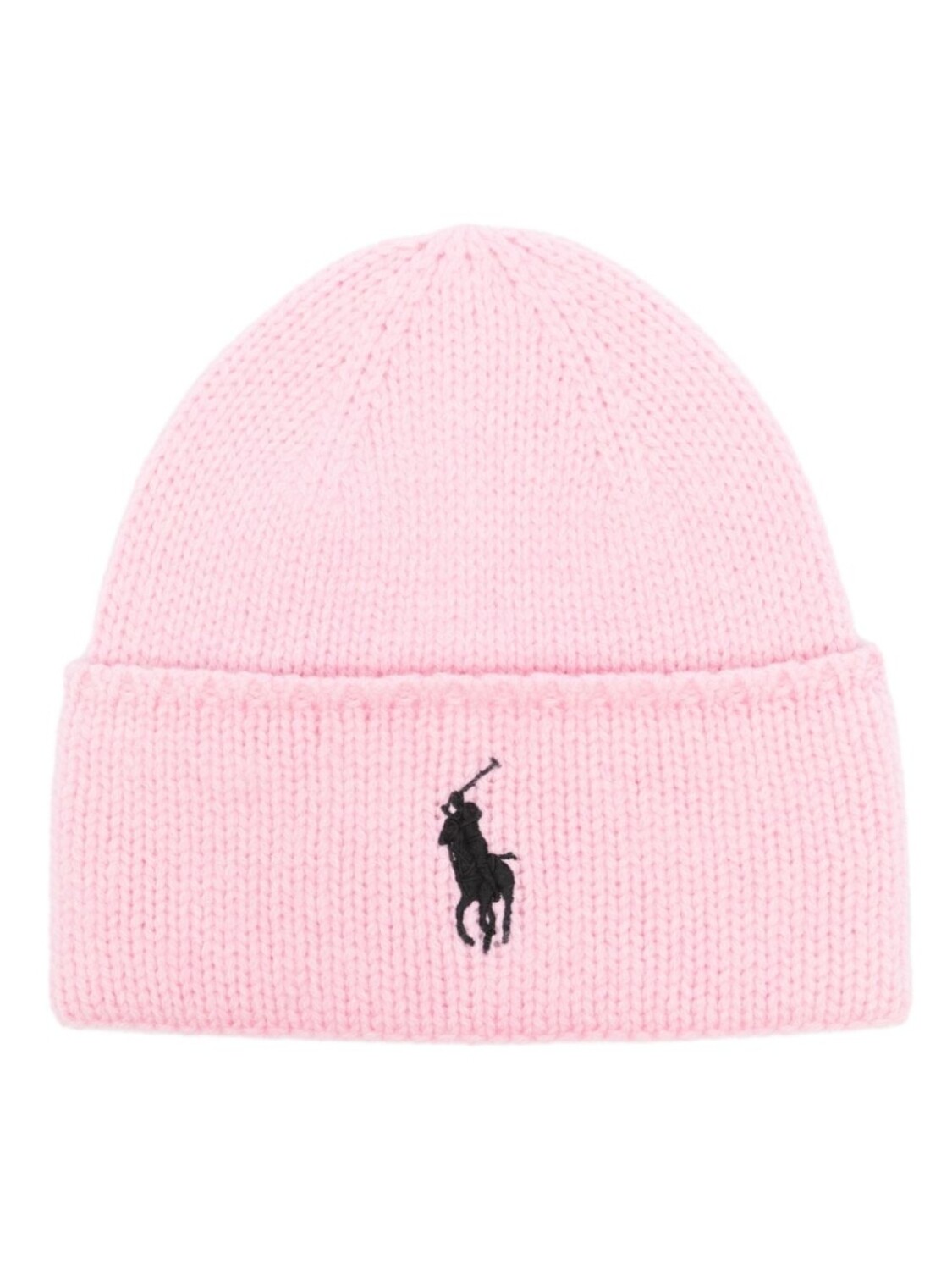 

Фирменная шапка-бини из шерсти пони Polo Ralph Lauren, розовый