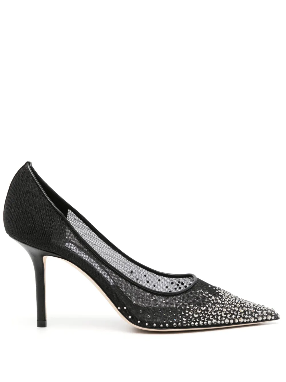 Туфли Love 85 с кристаллами JIMMY CHOO, черный