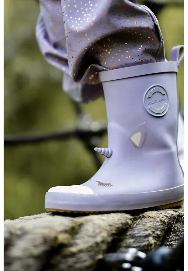 Сапоги резиновые 3D unicorn wellies Mikk-Line, сиреневые тени