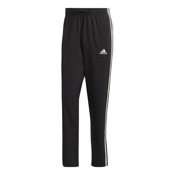 

Брюки aeroready essentials stanford с открытым краем и вышитым маленьким логотипом Adidas, черный