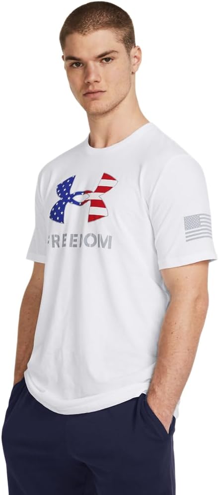 

Футболка с коротким рукавом Under Armour Freedom Graphic, (100) White/Steel/Logo