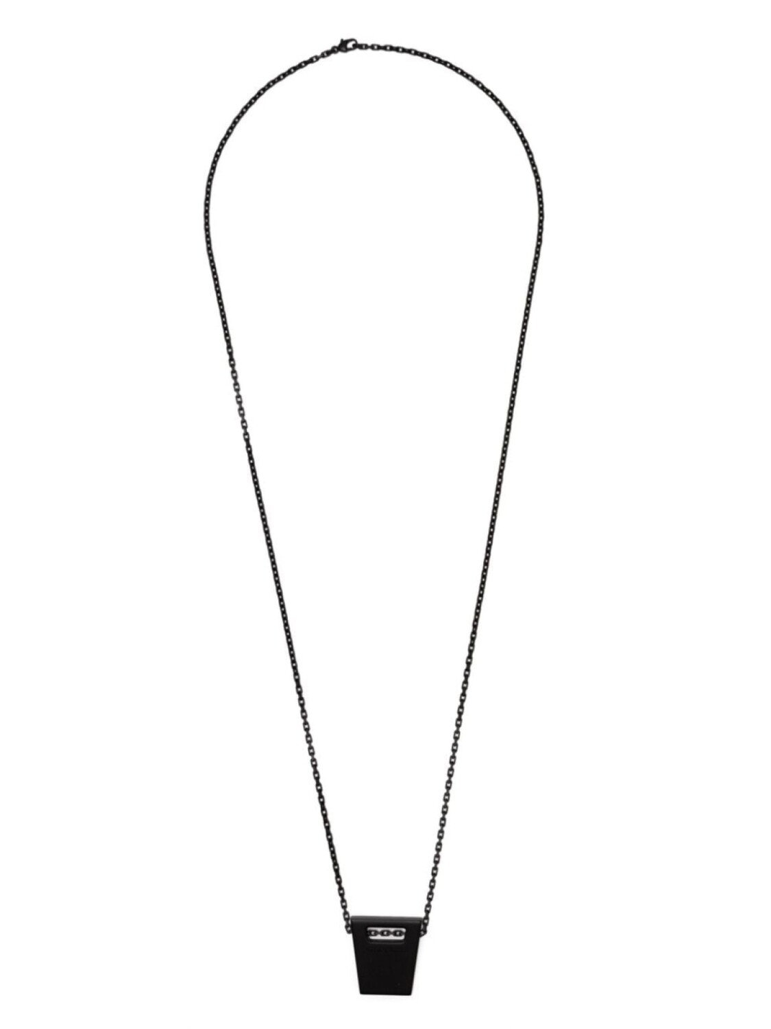 

Колье с подвеской Dogtag Rick Owens, черный