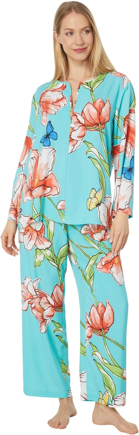 

Пижама Natori Wild Poppy PJ Set, цвет Seaglass