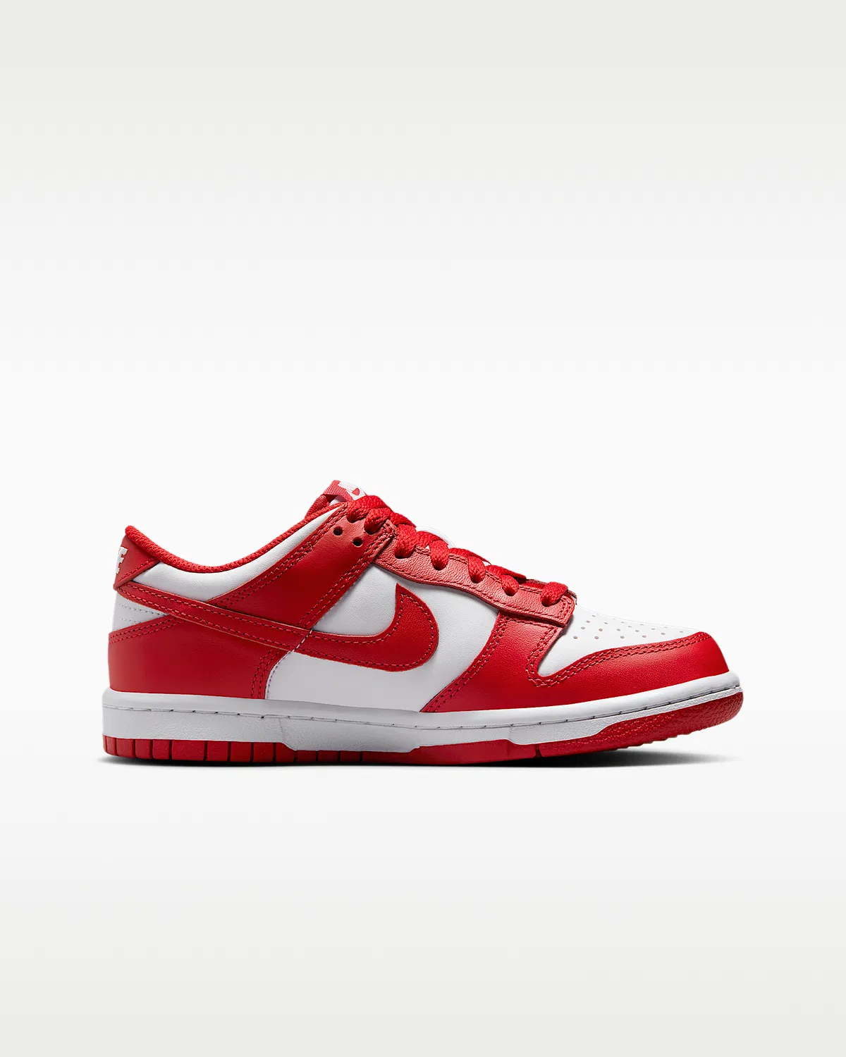 Кроссовки Nike Dunk Low для детей, White/Red/University Red — фото 3