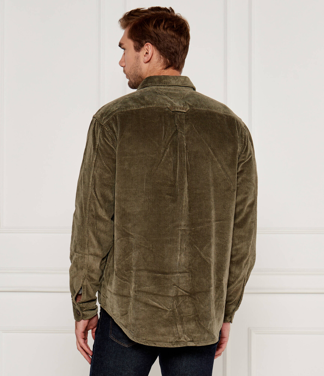 Рубашка Tommy Hilfiger Loose fit, оливково-зеленый — фото 3