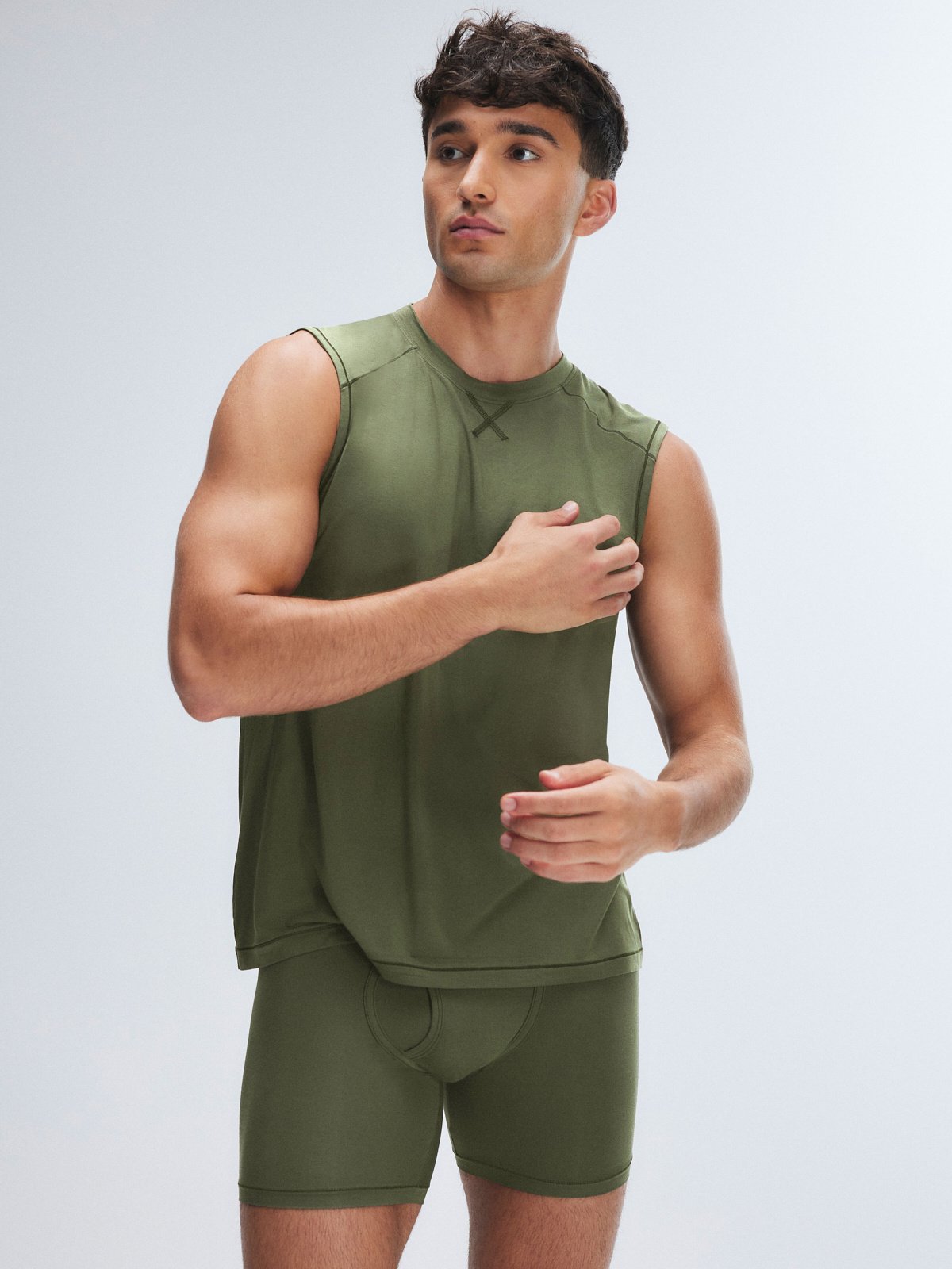 

Базовый топ для сна Savage X Fenty Homme, цвет Antique Green
