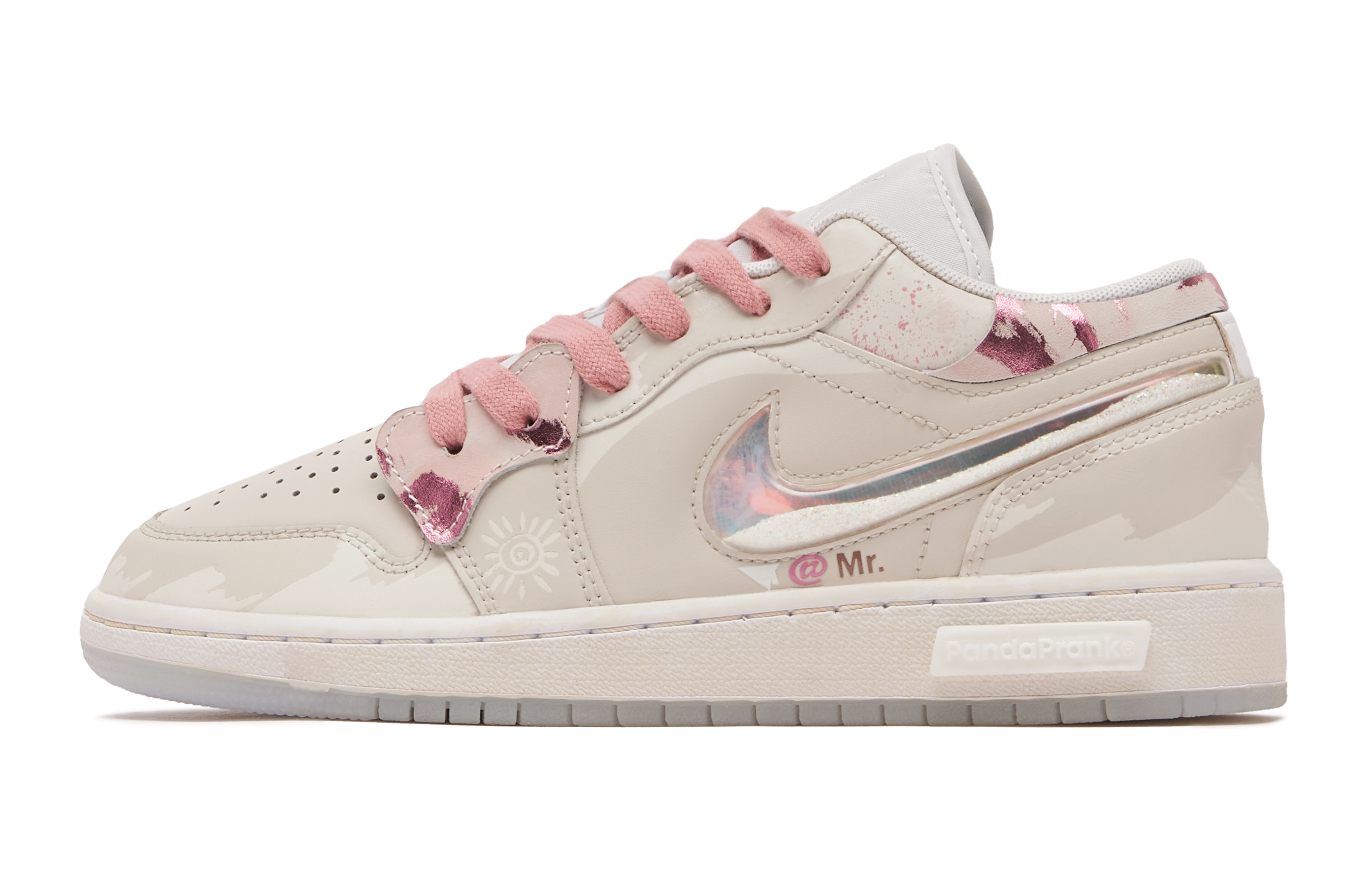 

Jordan Air Jordan 1 винтажные баскетбольные кроссовки женские, White/Pink