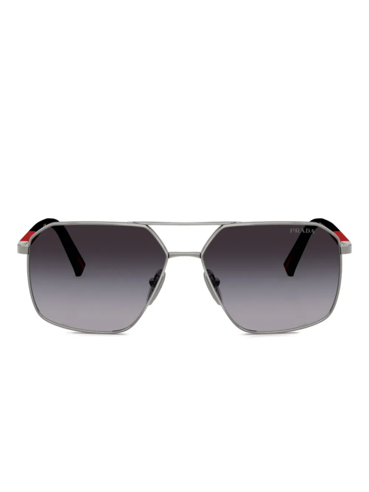 

Prada Linea Rossa pilot-frame солнцезащитные очки, серый