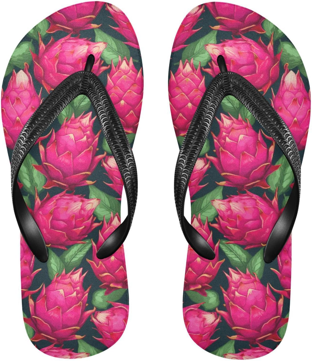 

MNSRUU женские и мужские шлепанцы клубничные, женские слайды, мужские сандалии, душевые тапочки, летние нескользящие шлепанцы для плавания, пляжа, ванной, Dragon Fruit I 6393