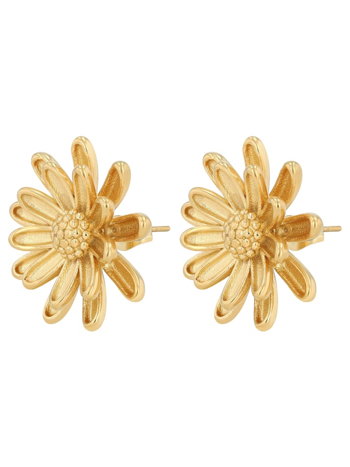 

Adeliás Женские серьги - серьги-гвоздики из нержавеющей стали в золотом исполнении