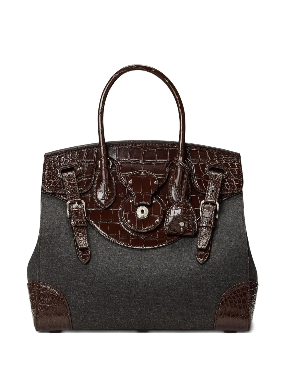 

Сумка-тоут Ricky 33 среднего размера Ralph Lauren Collection, коричневый