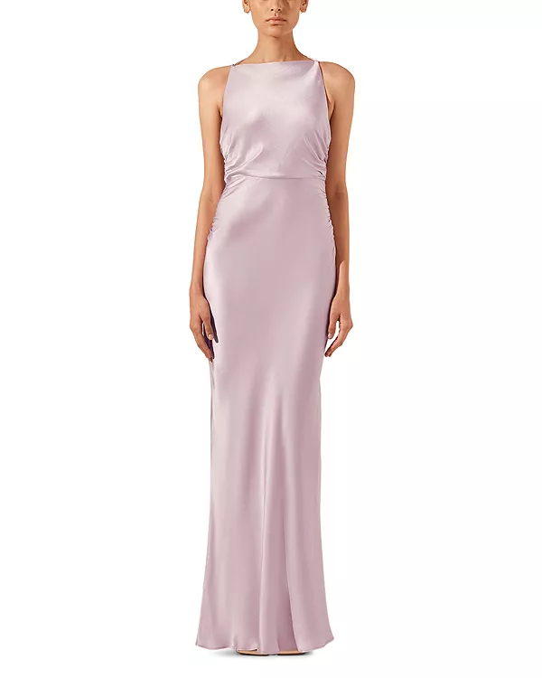 

Платье La lune с высоким воротником и драпировкой Shona Joy, фиолетовый