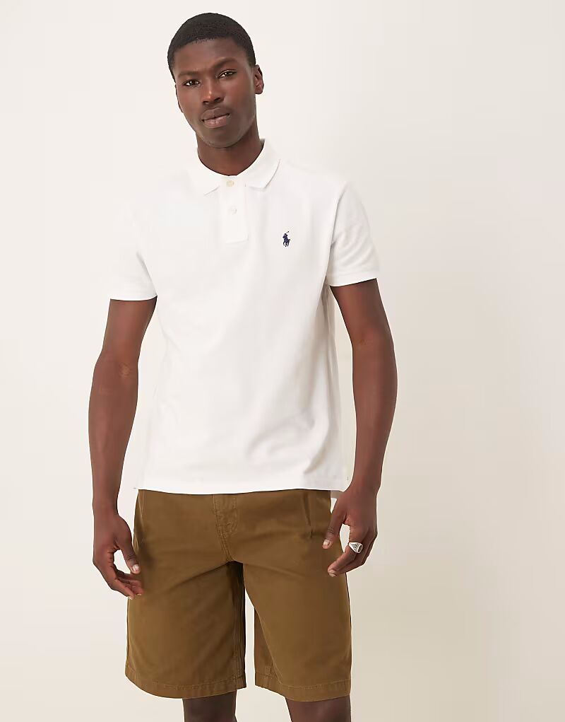 Polo Ralph Lauren Icon Logo Поло с короткими рукавами белого цвета — фото 2