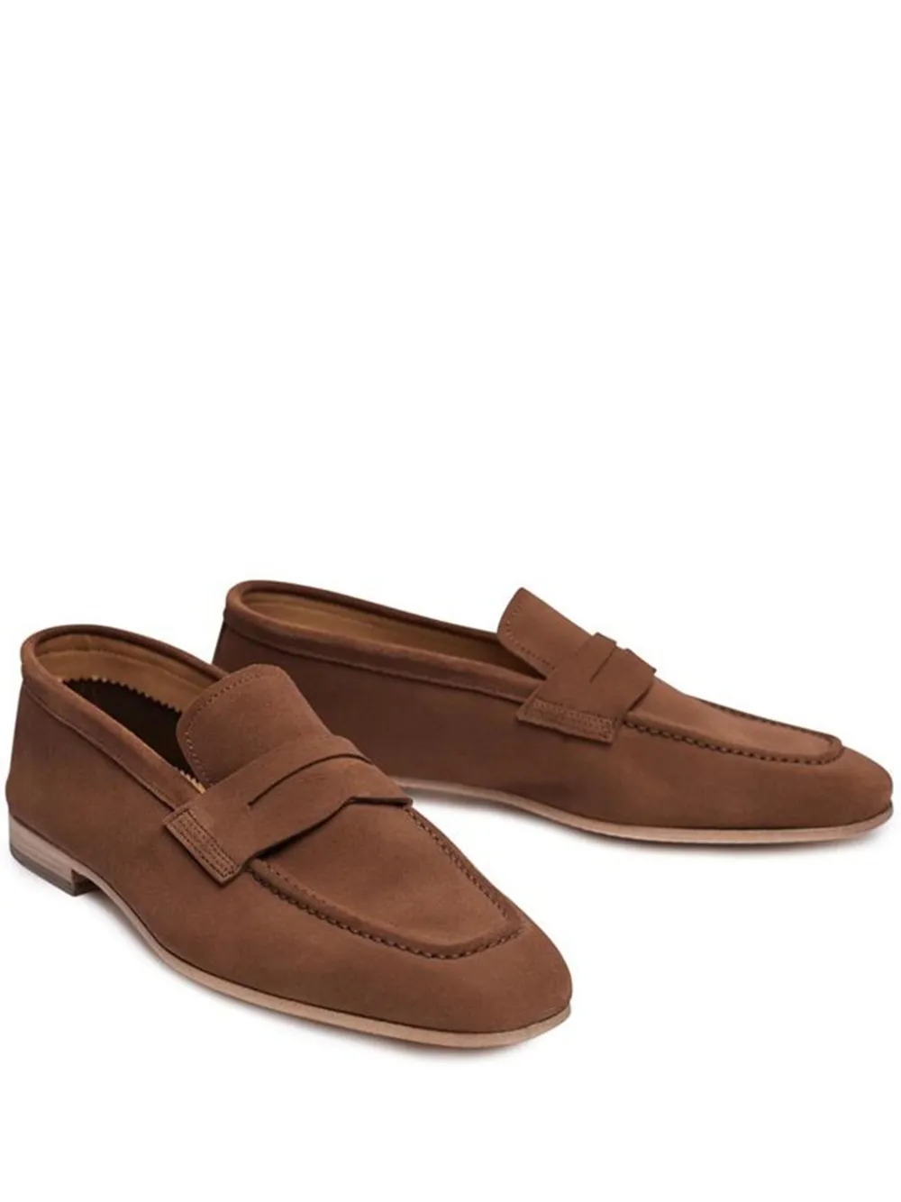 

Замшевые лоферы без застежки Loja Das Meias, коричневый