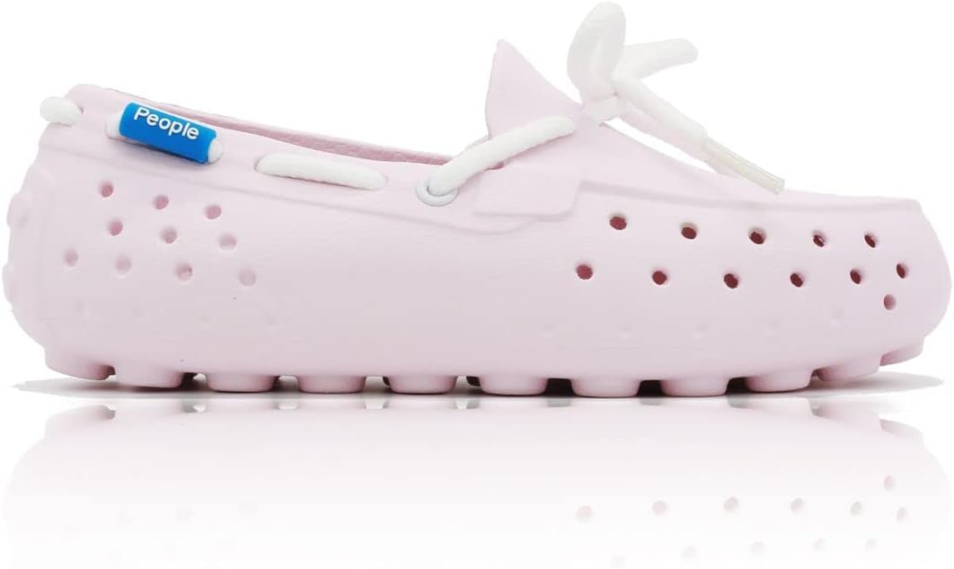 Детская обувь People Footwear Senna - водонепроницаемые мокасины на резиновой подошве, легкие и прочные лодочные туфли для мальчиков и девочек, нескользящие водные туфли для активного отдыха на улице, белый/розовый — фото 3