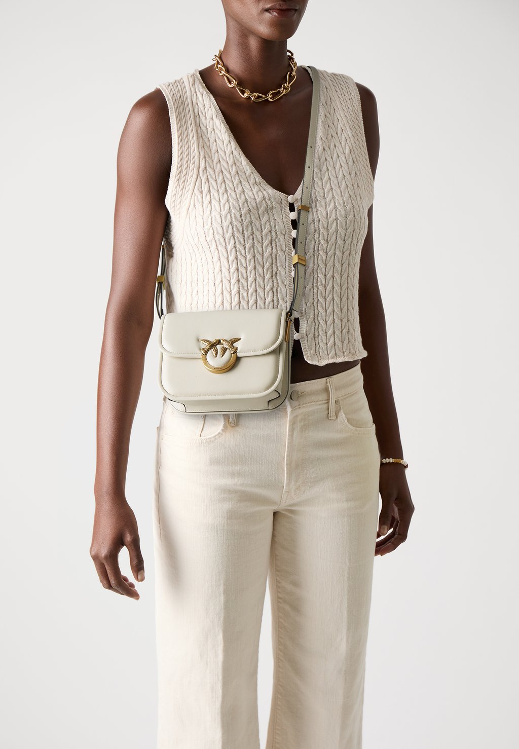 

Сумка через плечо LOVE ONE BOX MINI - Across body bag Pinko, белый