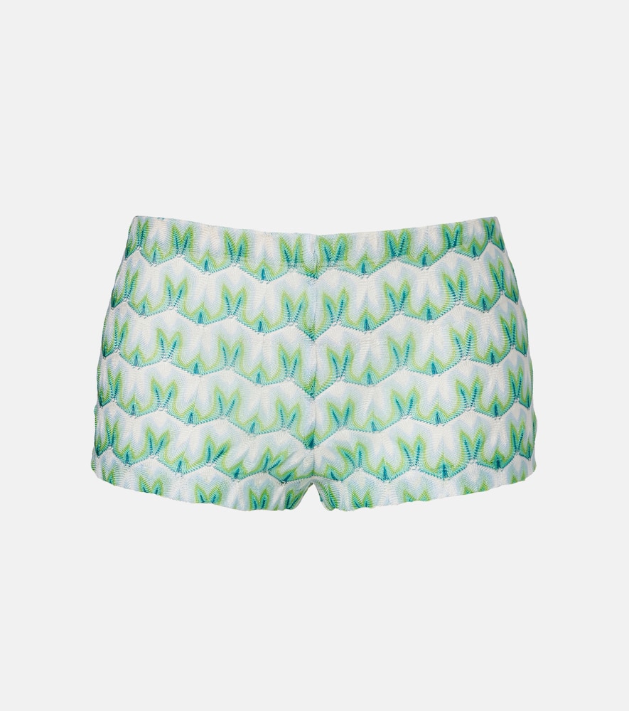 

Вязаные микрошорты Missoni, Multi Light Blue/Green