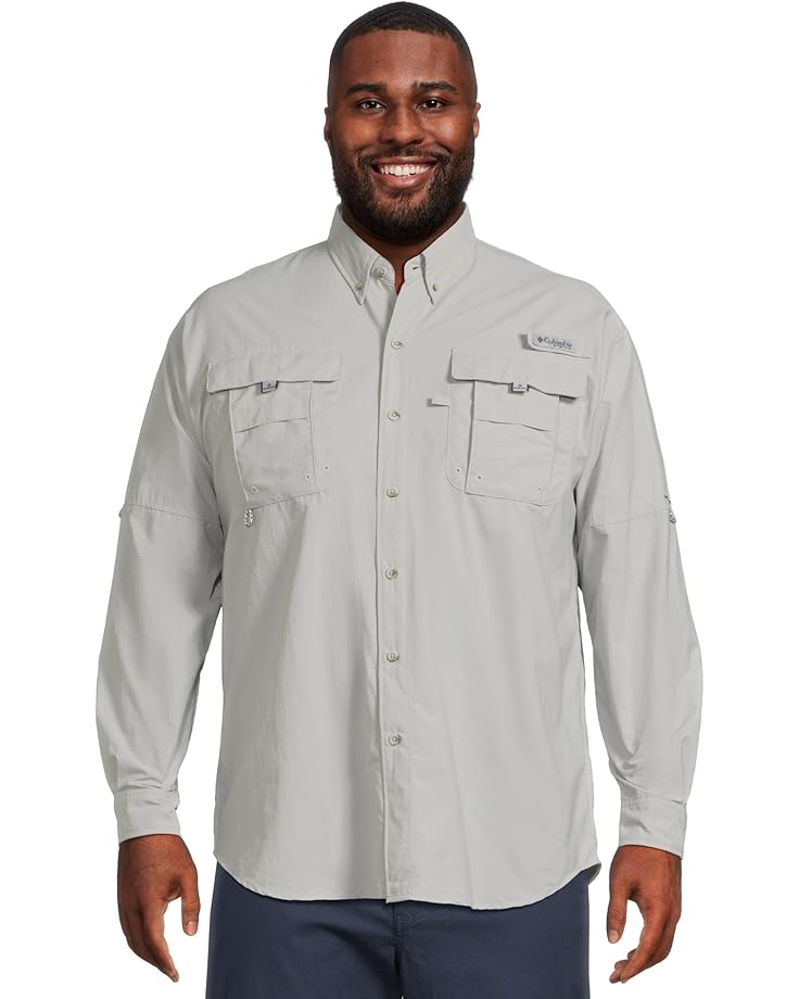 

Рубашка Columbia Big & Tall Bahama II Long Sleeve Shirt, цвет Cool Grey 1