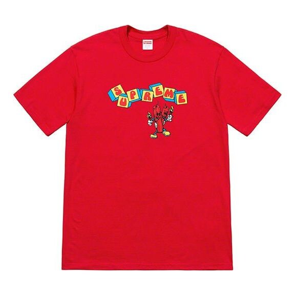 

Футболка ss19 dynamite tee printing short sleeve red Supreme, красный