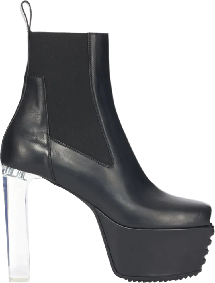 Кроссовки Rick Owens Wmns Luxor Open Toe Minimal Grill Beatle 65 Boot 'Black Clear', черный
