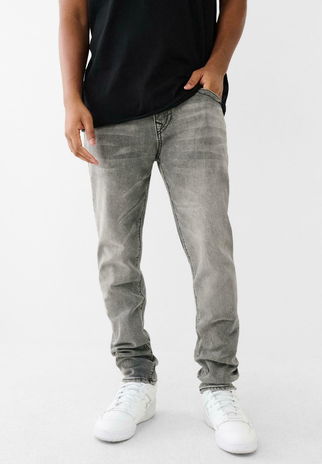 

Джинсы прямого кроя True Religion, серый