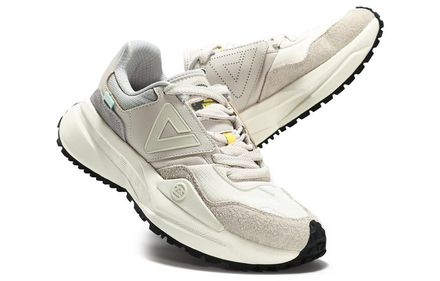 Кроссовки PEAK 70S Lifestyle Shoes Men Low-top Off White/Khaki, белый/хаки — фото 4