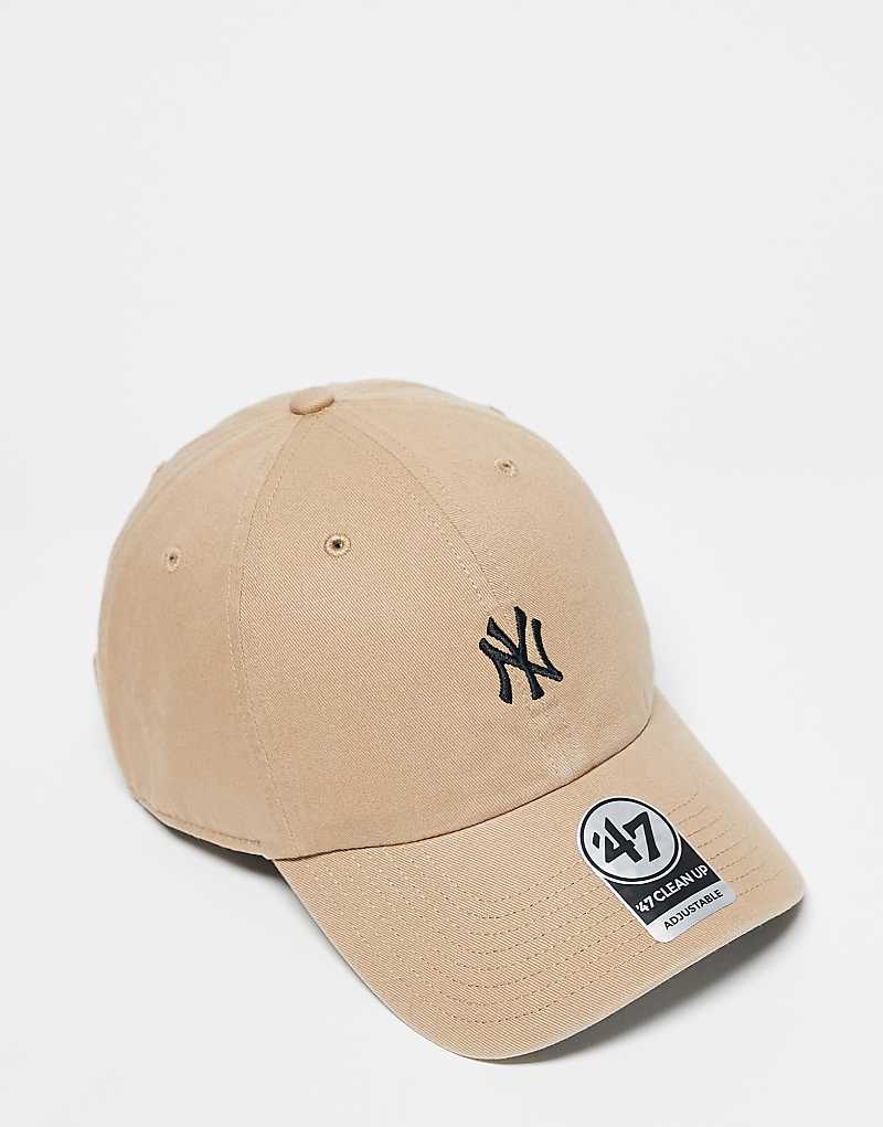 

Бежевая кепка 47 Brand NY Yankees с маленьким логотипом