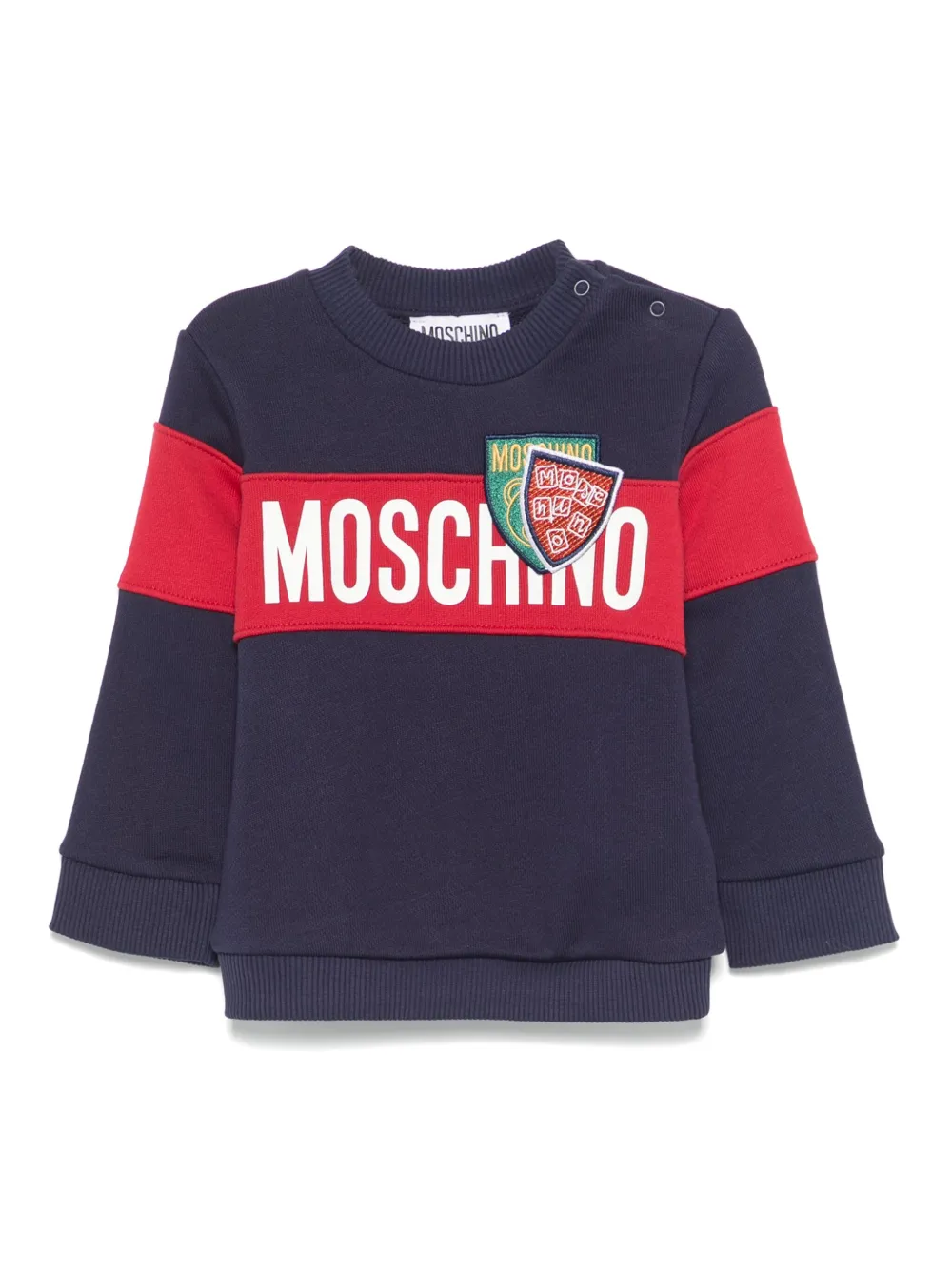 

Толстовка с логотипом Moschino Kids, синий