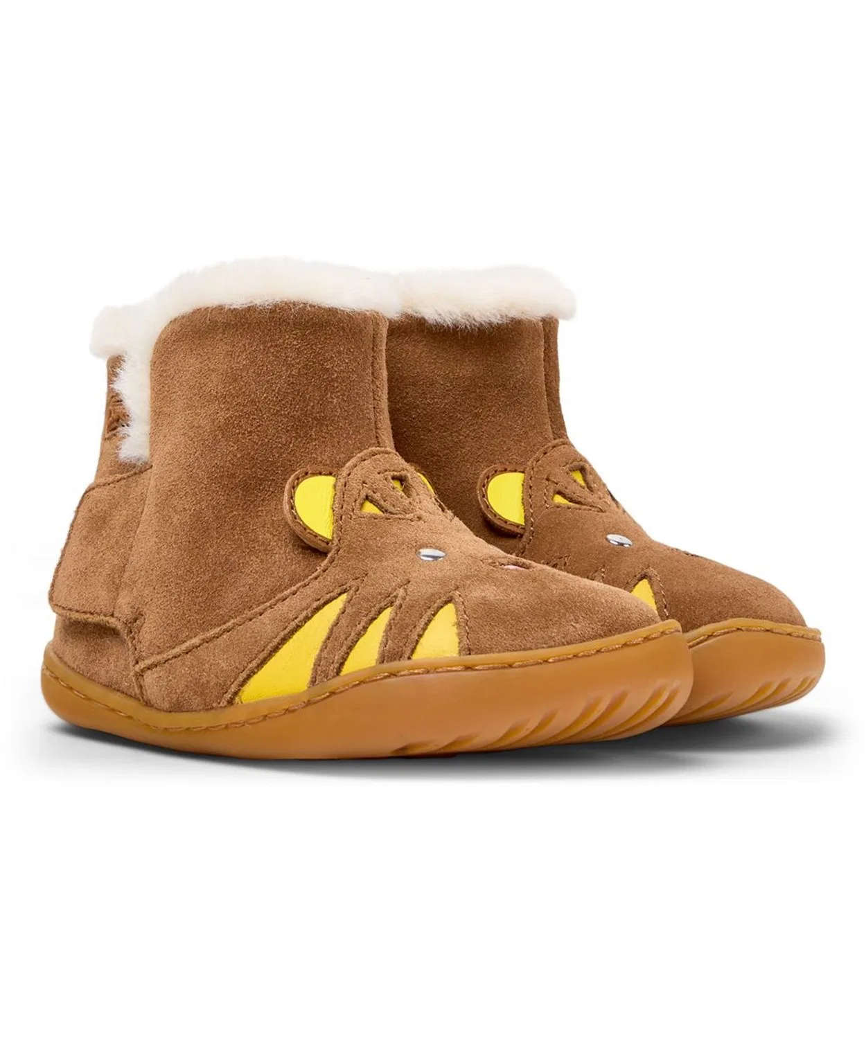 Ботинки высокие Camper PEU CAMI First Walker с искусственным мехом, верблюжий