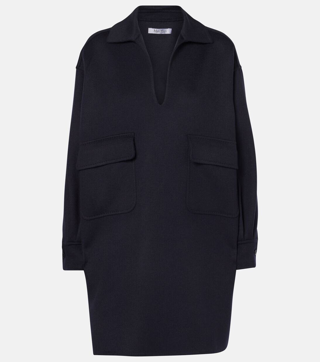 

Мини-платье из шерсти пинна Max Mara, цвет blu marino