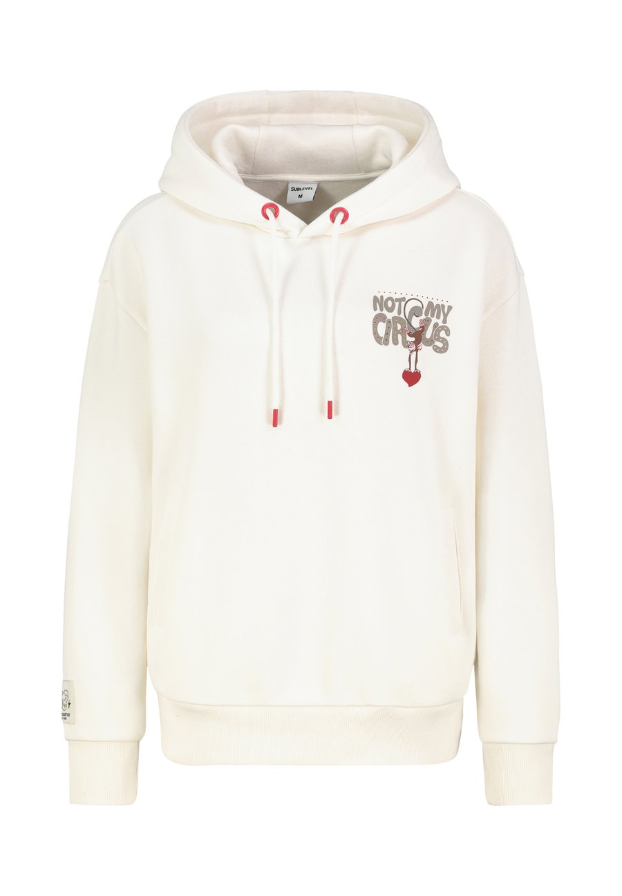 

Худи Sublevel LÄSSIGER MIT MOTIV-PRINT UND HUMORVOLLEM SLOGAN, Weiß/Off-White