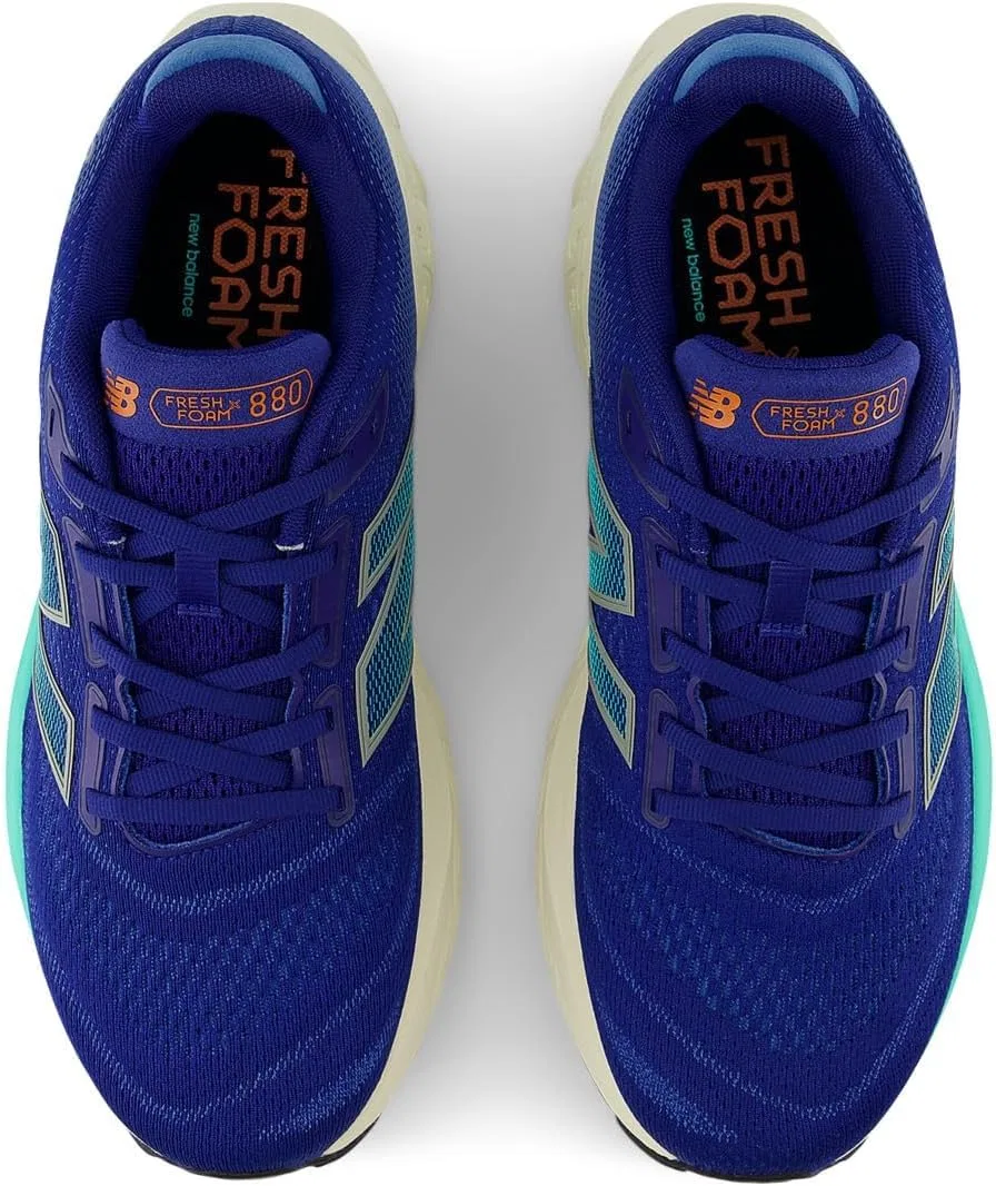 Мужские беговые кроссовки New Balance Fresh Foam X 880 V14, Inkwell Cyber Jade Dark Silver Metallic — фото 2