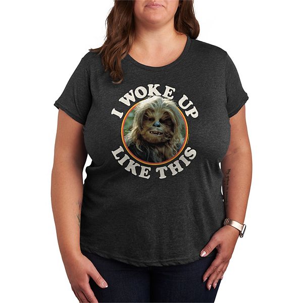 

Футболка Plus size I woke up like this Star Wars, Heather Charcoal, Черный, Футболка Plus size I woke up like this Star Wars, Heather Charcoal