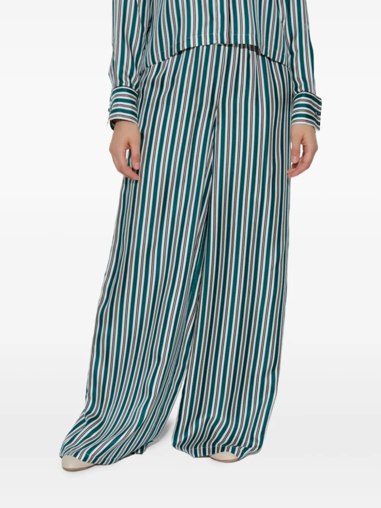 

Max Mara широкие брюки в полоску, зеленый