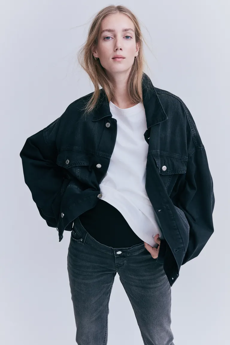 

Мама джинсы скинни H&M, серый