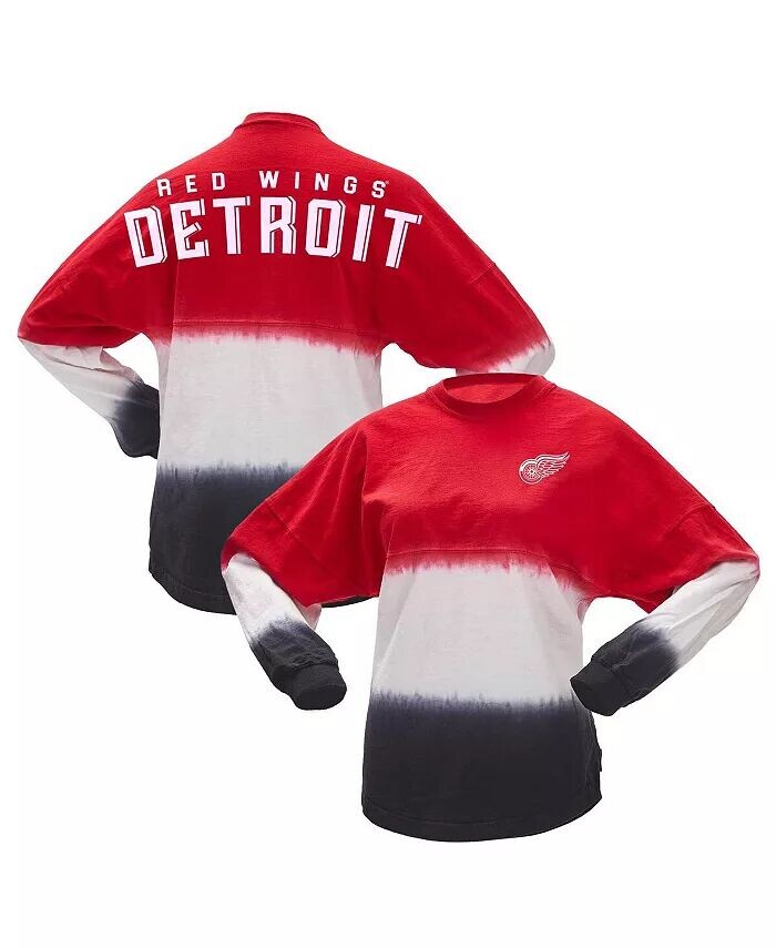 

Женская красная, черная футболка Detroit Red Wings Ombre с длинным рукавом Spirit Jersey