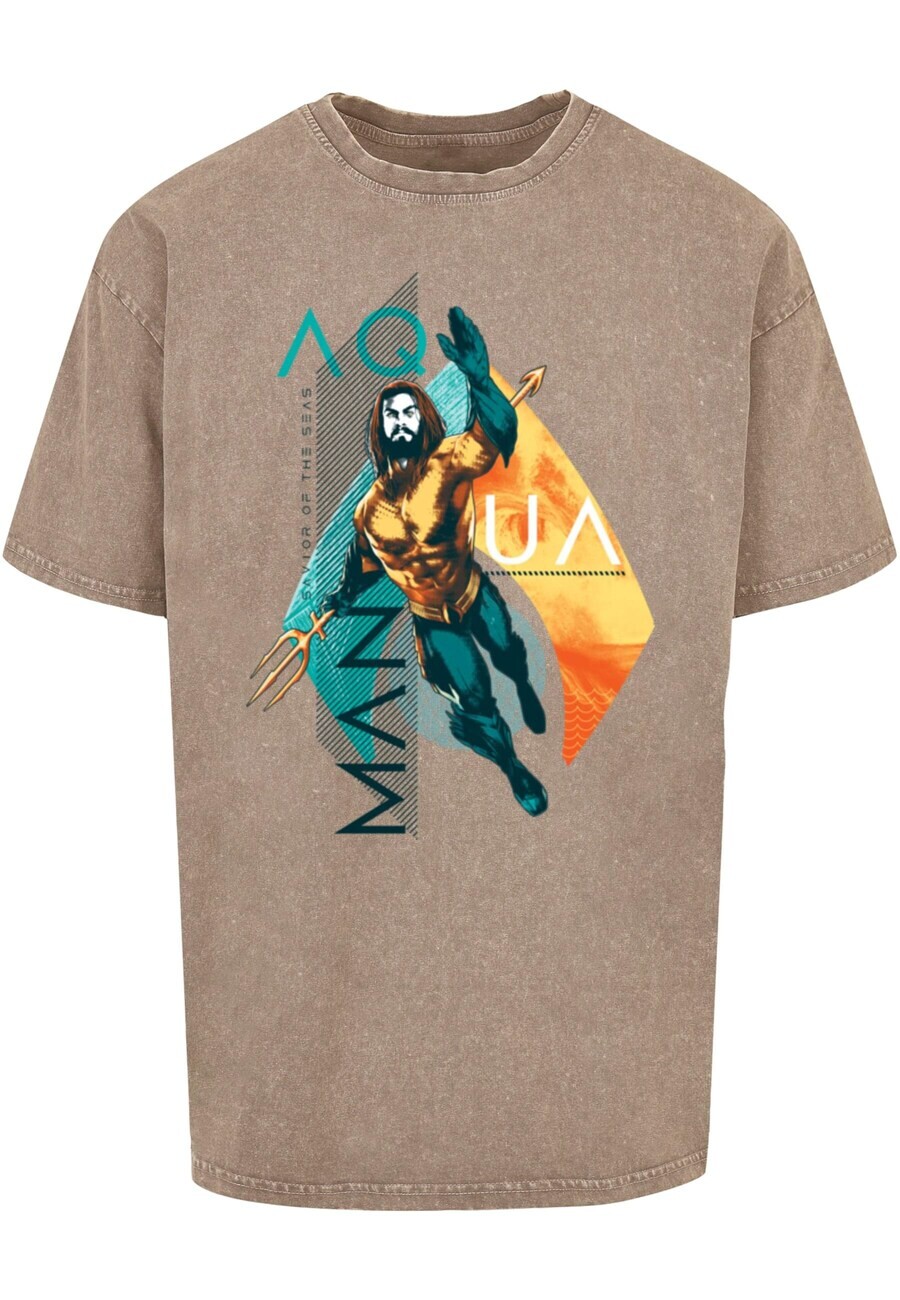 

Футболка ABSOLUTE CULT Aquaman - Tropical, цвет mottled brown