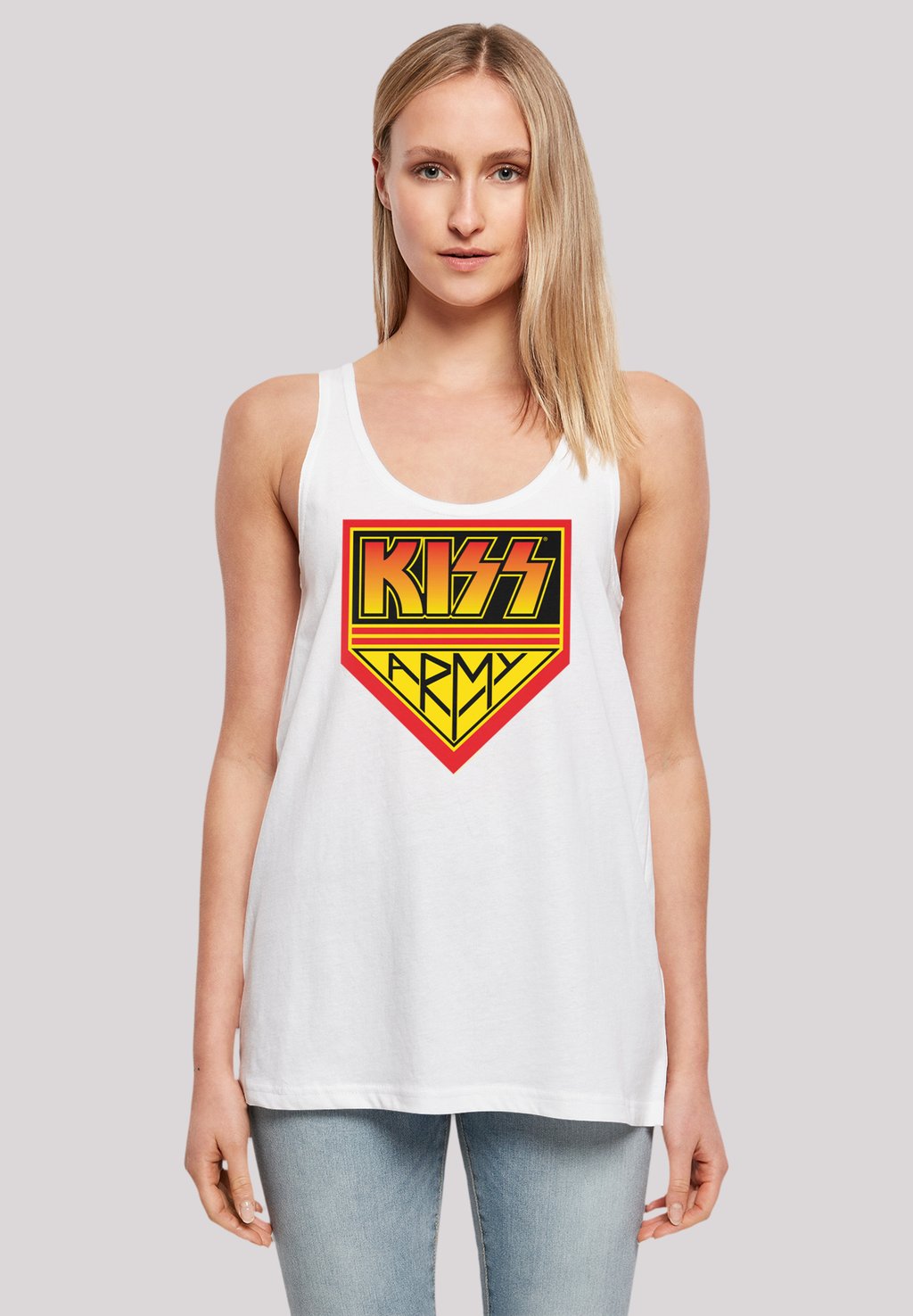 

Топ KISS ROCK BAND ARMY LOGO F4NT4STIC, белый