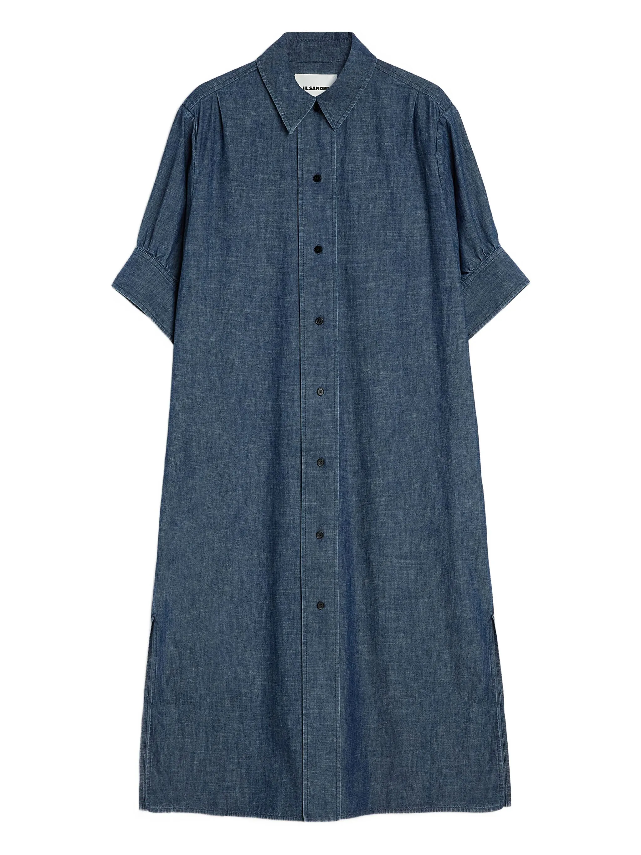 

Платье Chambray с короткими рукавами Jil Sander, синий