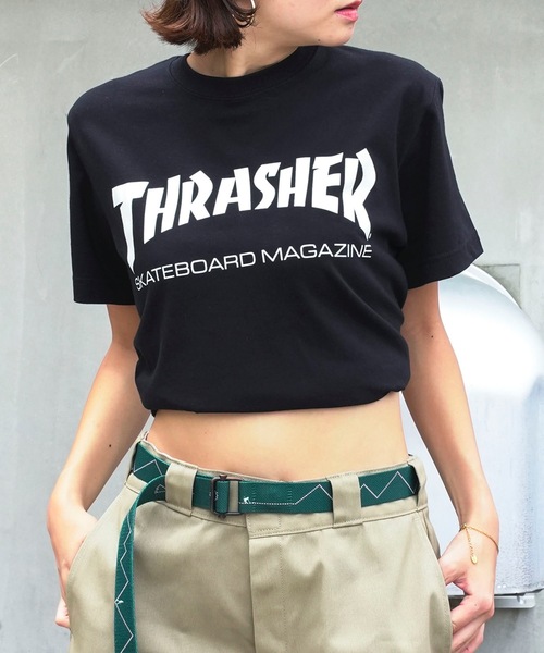 

Футболка с коротким рукавом, с логотипом THRASHER, черная