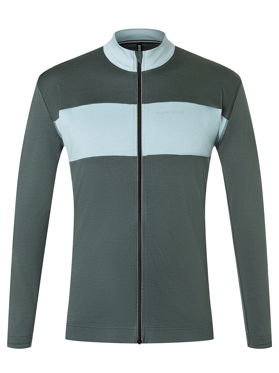 

Рубашка super.natural Merino Fahrradtrikot, цвет graugrün