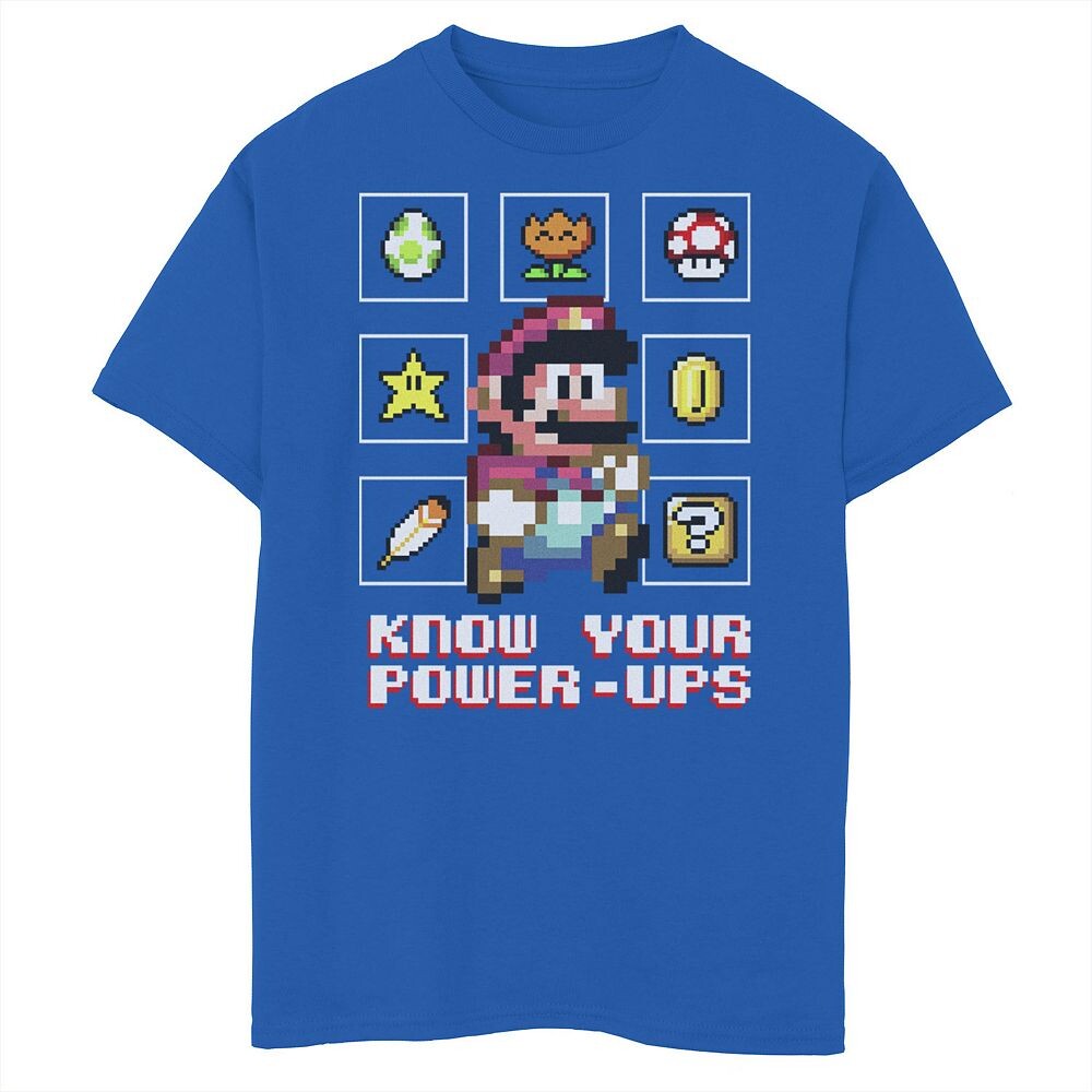 

Футболка с рисунком Super Mario «Знай свои бонусы» для мальчиков 8–20 лет Licensed Character, цвет Royal