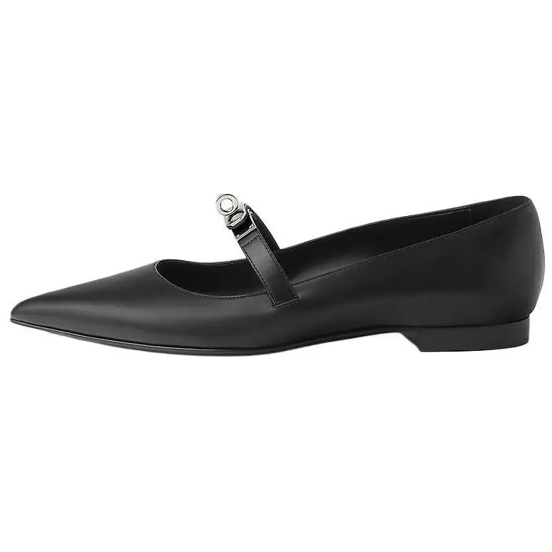 HERMES Туфли-лодочки Kelly Flat Casual Single женские, черные