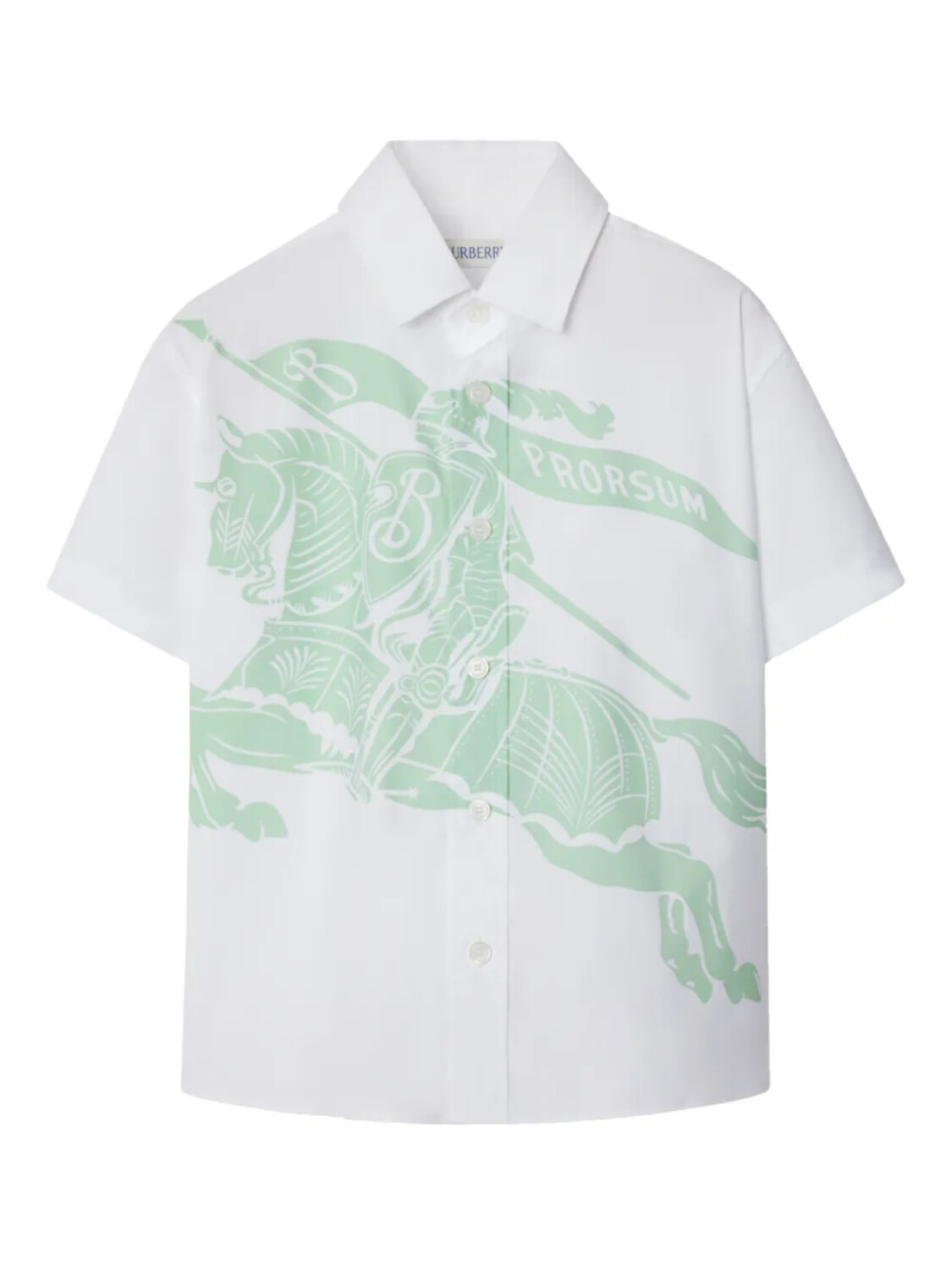 

Рубашка Burberry Kids из эластичного хлопка, белый