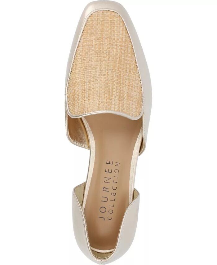 Женские мокасины Kennza Cut Out Slip On Journee Collection, желтый — фото 4