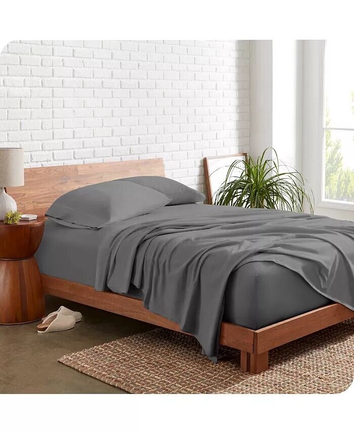 

Комплект простыней из органического джерси King Split Bare Home, серый