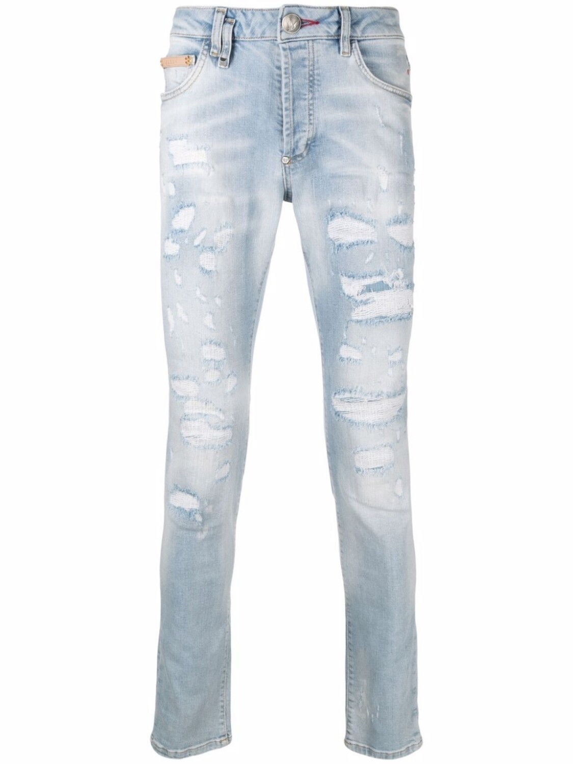 

Джинсы скинни с прорезями Philipp Plein, синий
