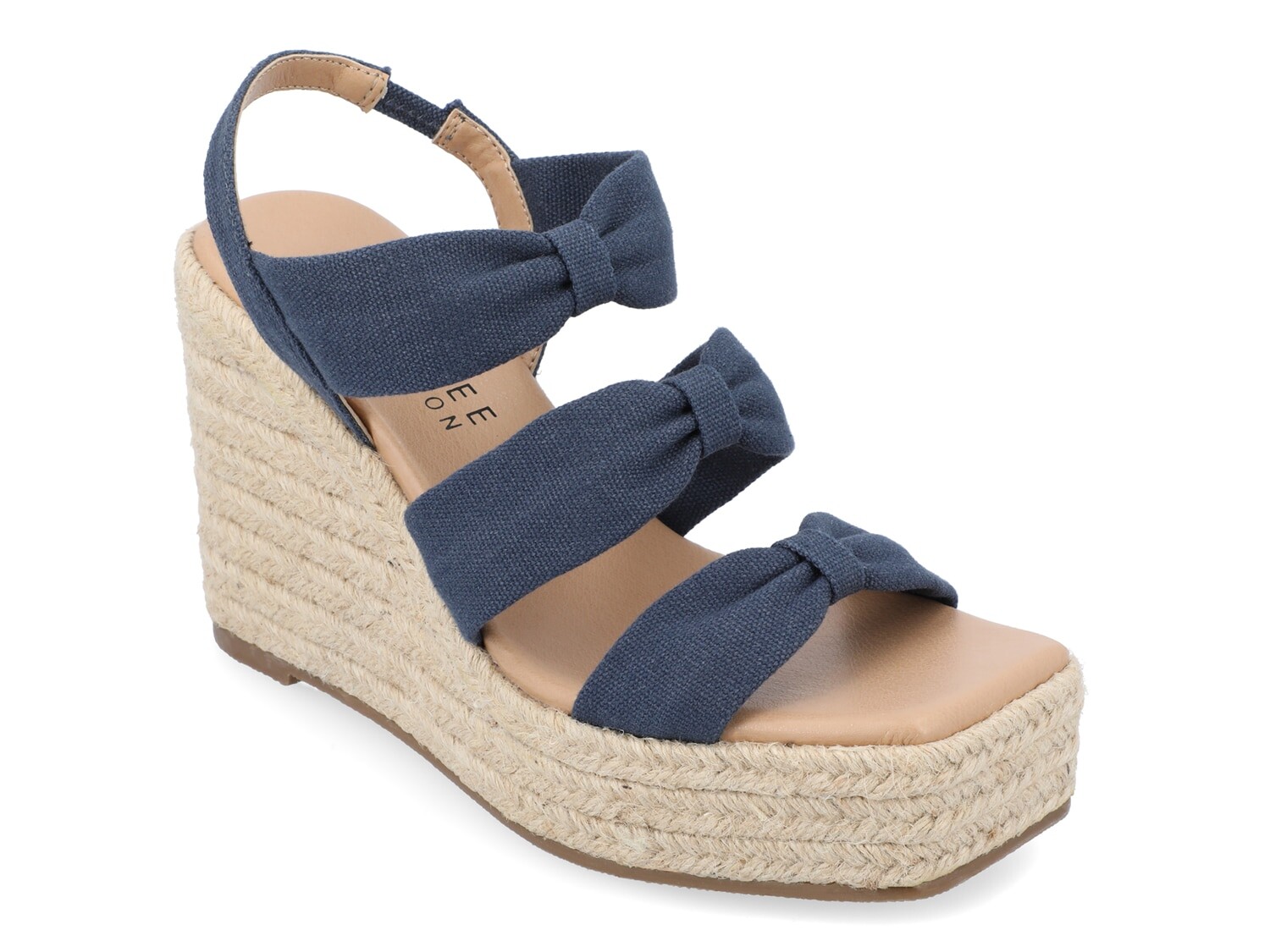 

Сандалии на танкетке Journee Collection Santorynn, темно-синий