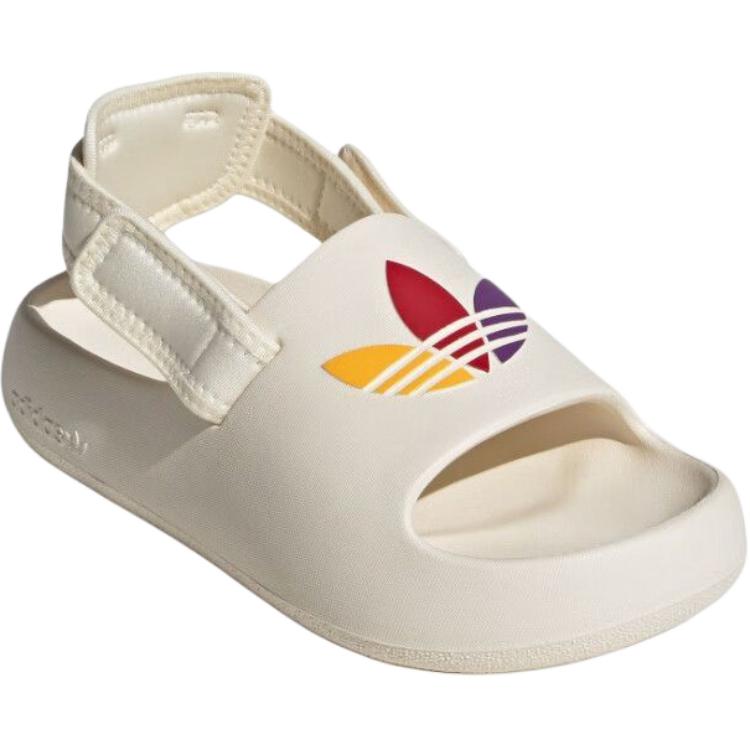 Детские сандалии ADIFOM ADILETTE с низким верхом, устойчивые к истиранию, для подростков Adidas Originals, белый — фото 3